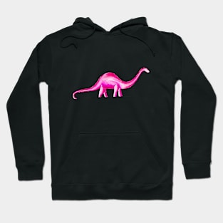 Pink Diplodocus Dinosaur Watercolour Print for Kids Hoodie